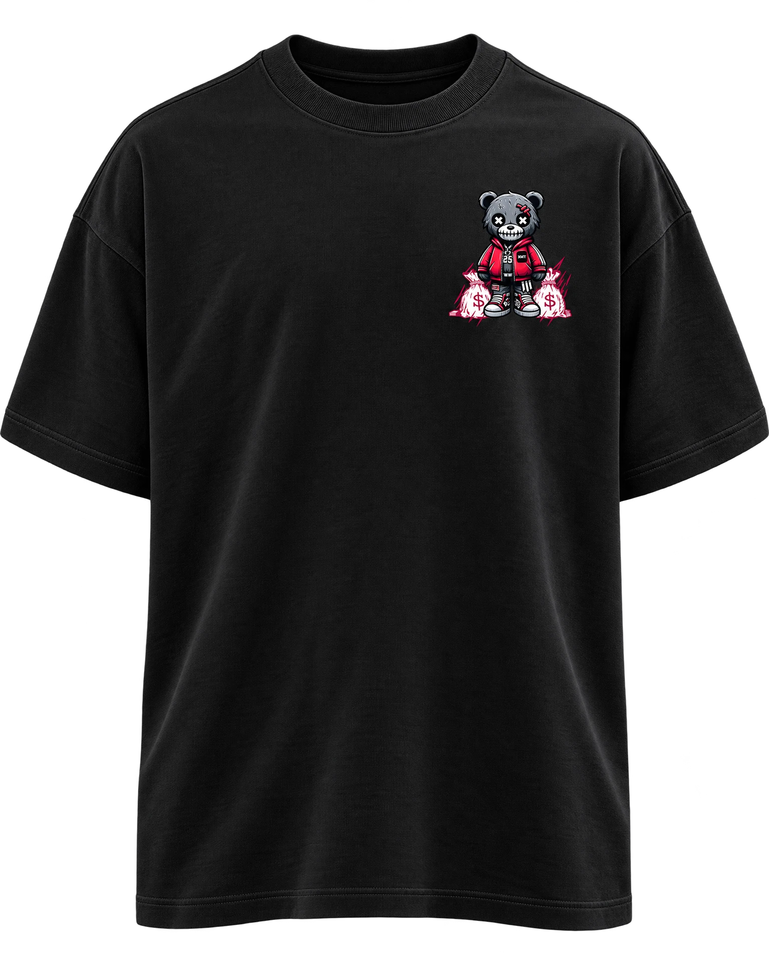Rebel Bear T-shirt in Black
