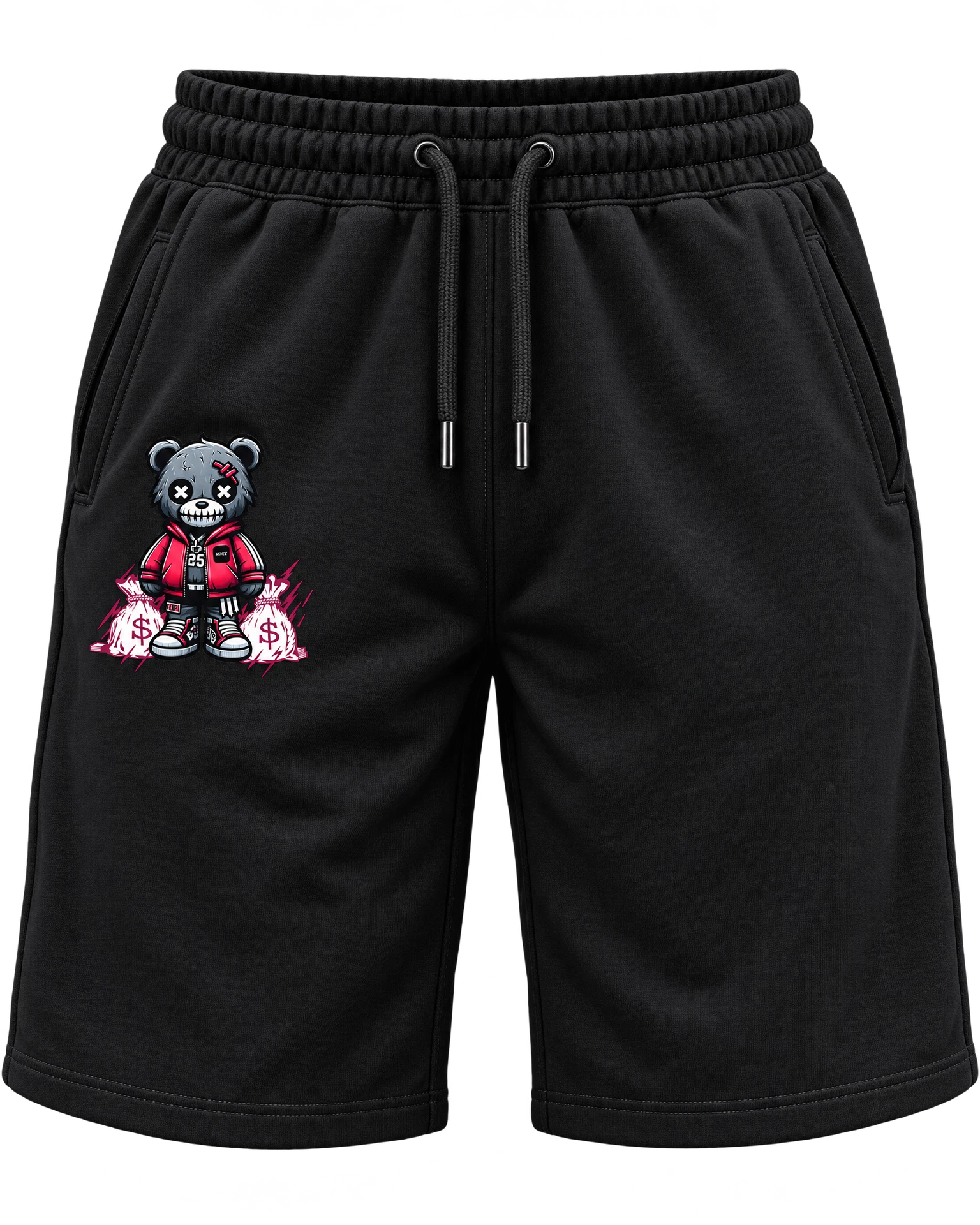 Rebel Bear Shorts in Black