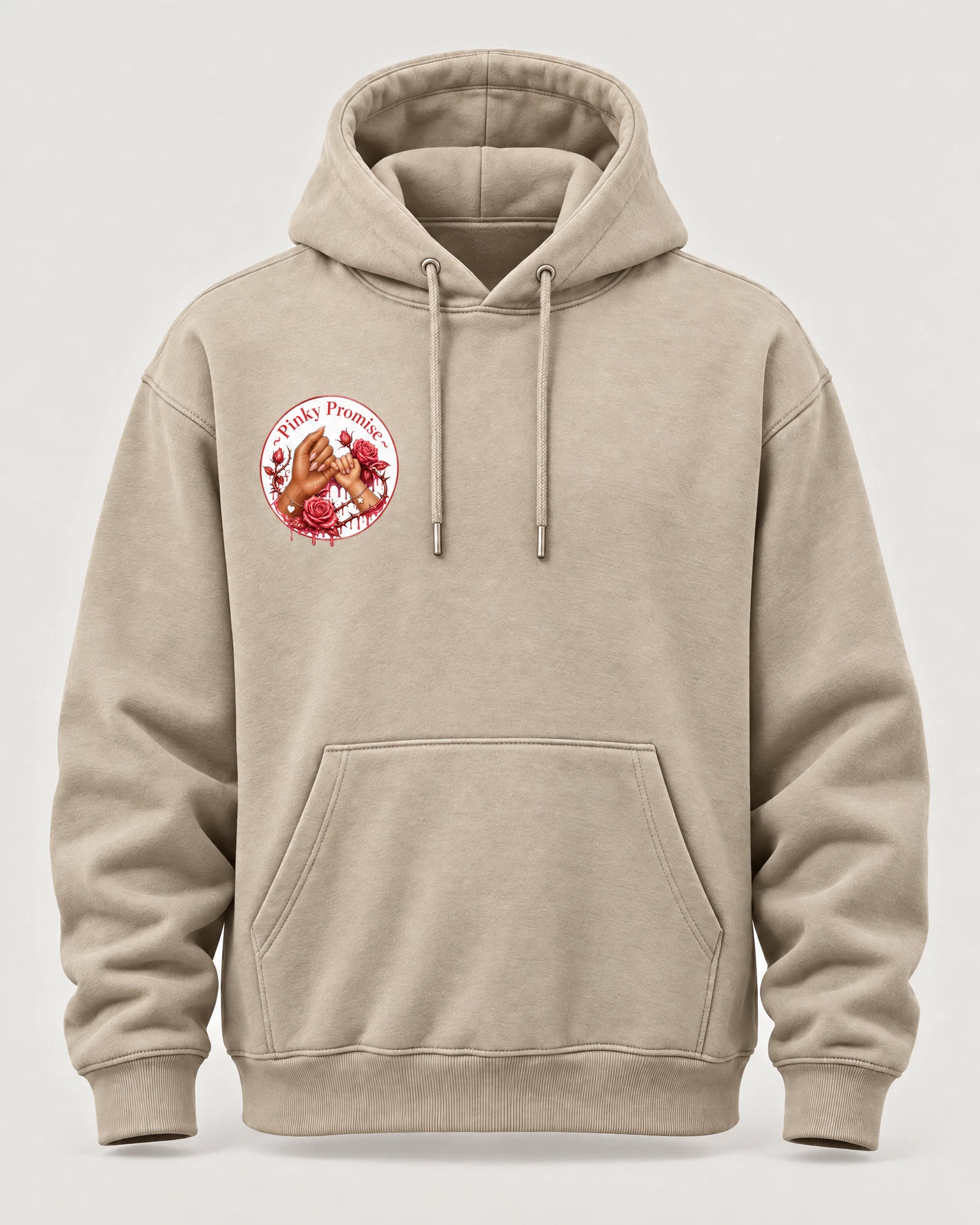 Pinky Promise Hoodie in Stone