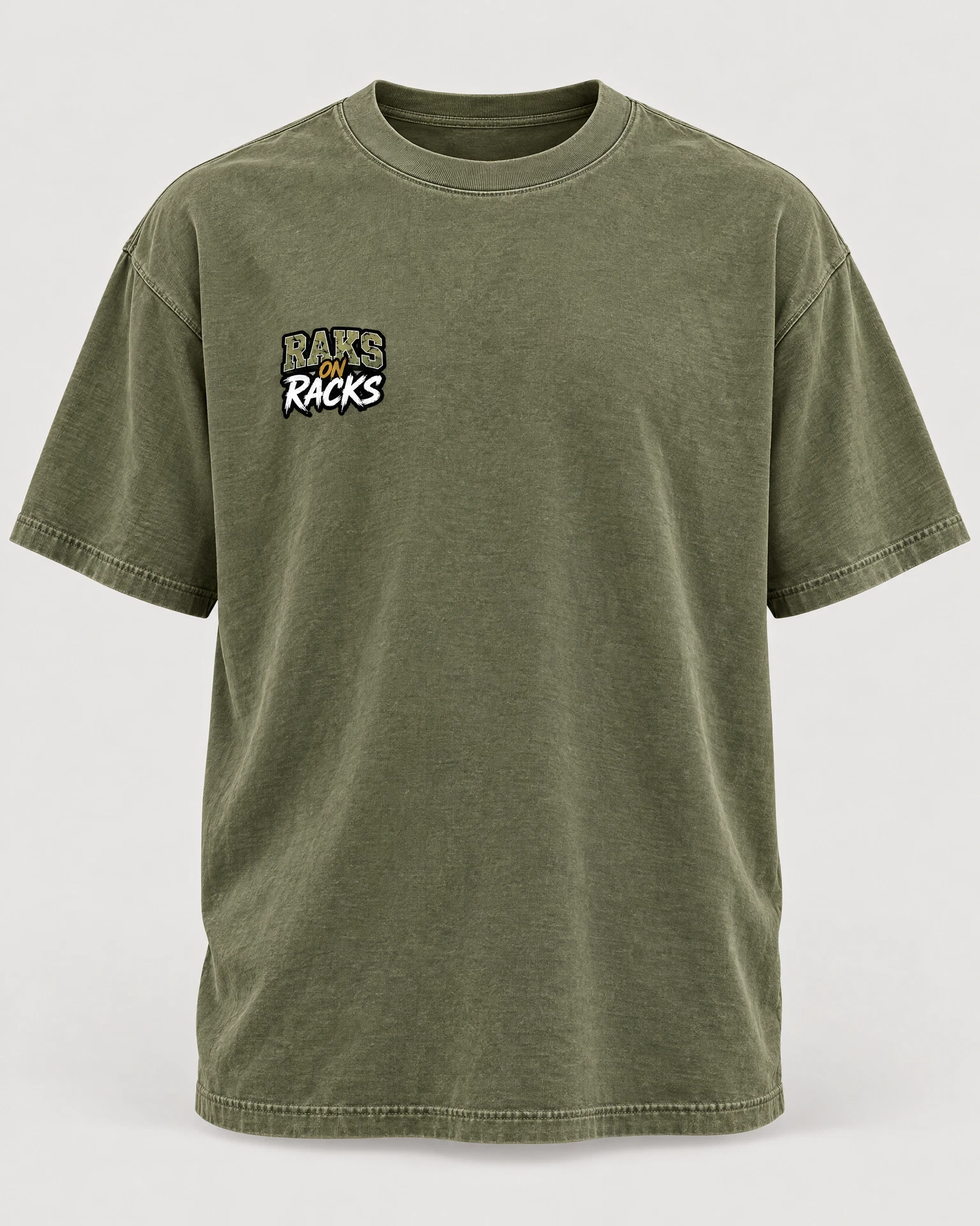 Raks on Racks T-shirt in Olive