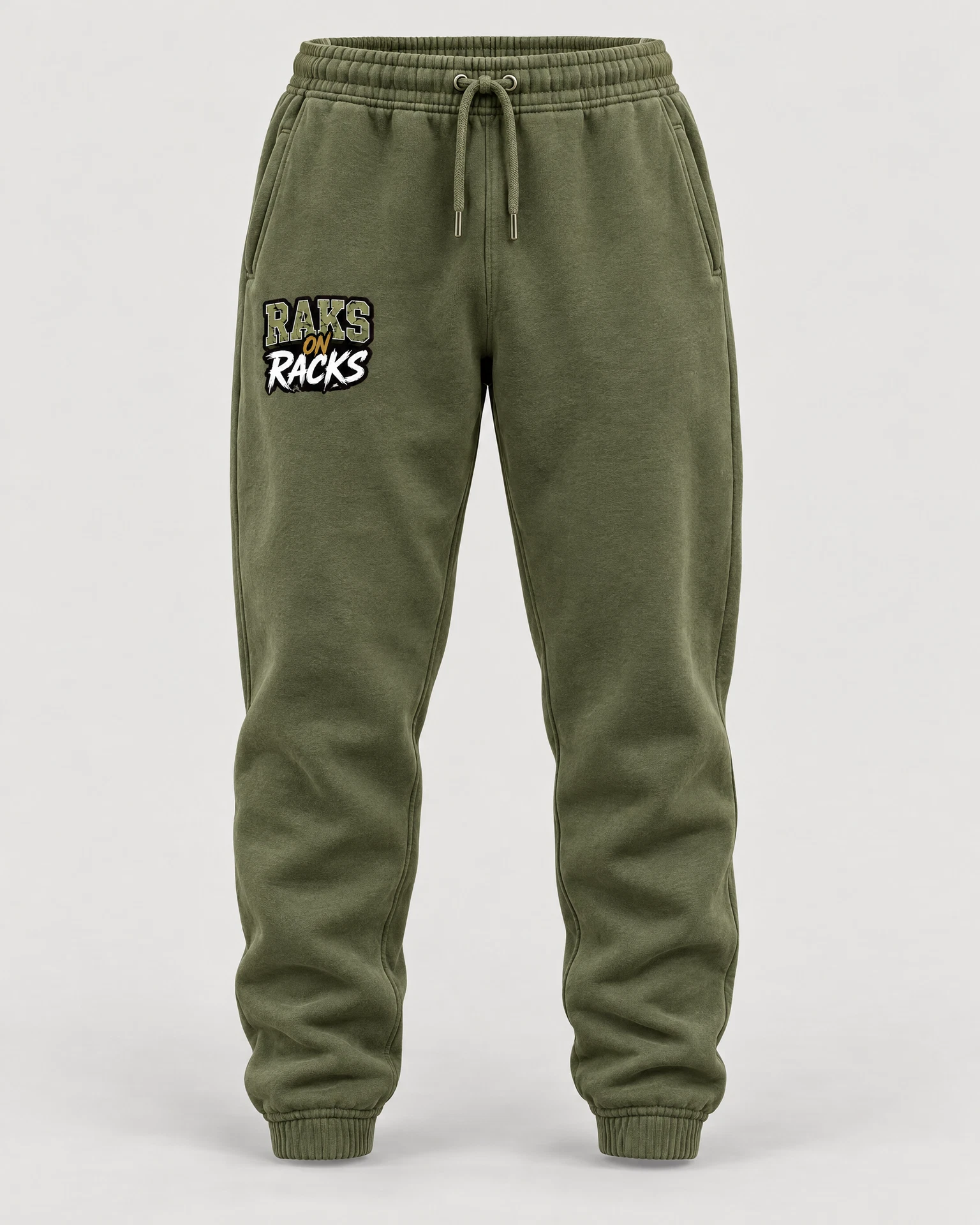 Raks on Racks Jogging bottoms in Olive